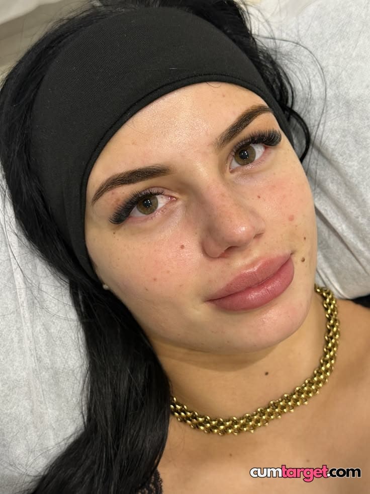 Cum Target Close-up of Woman's Face