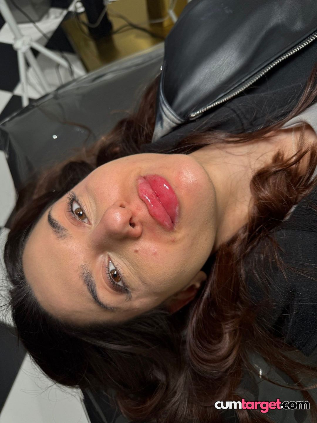 Waiting for Cum Close-up of Woman's Face