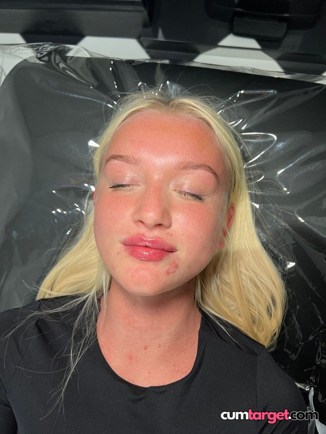 Waiting for Cum Relaxed Blonde Woman Resting