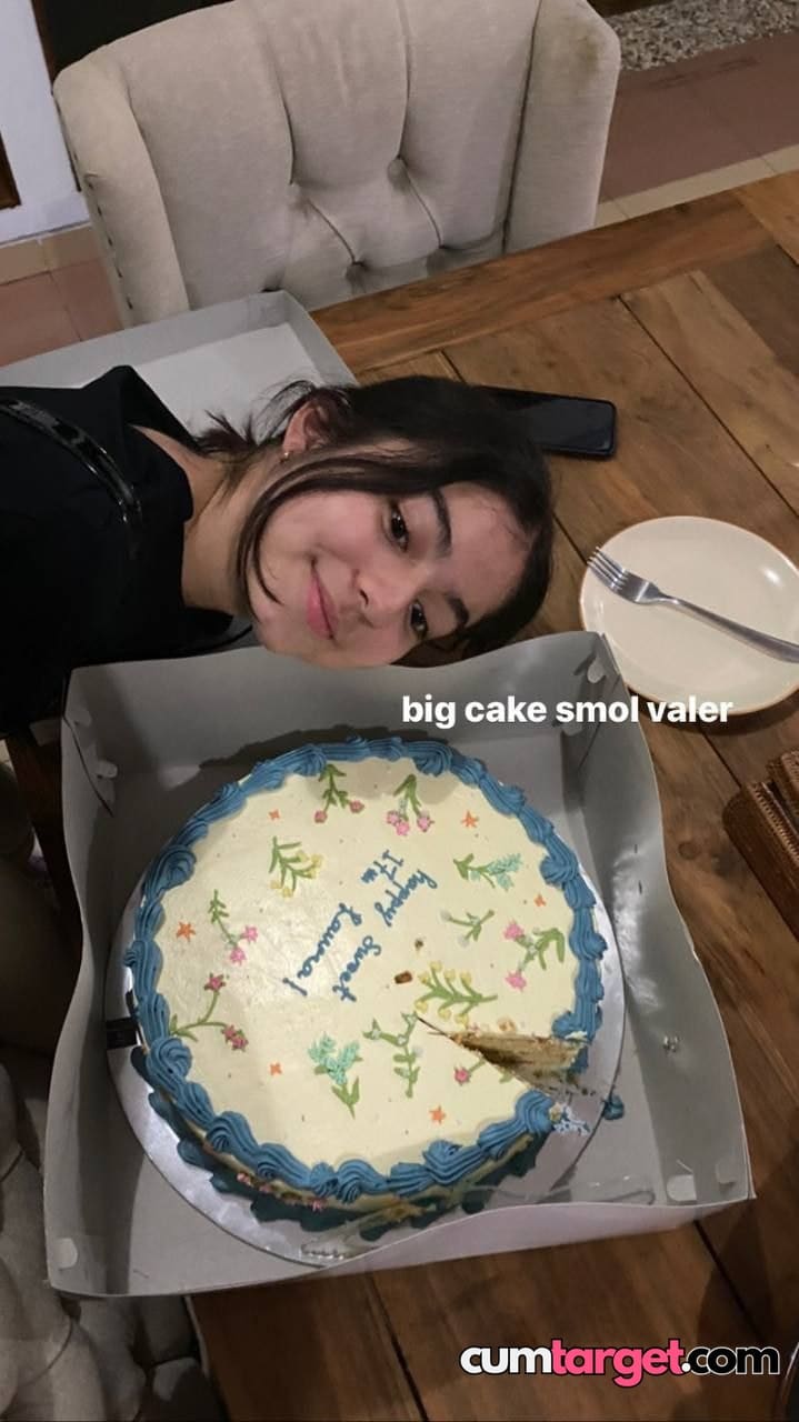 Cum Target Girl with Birthday Cake