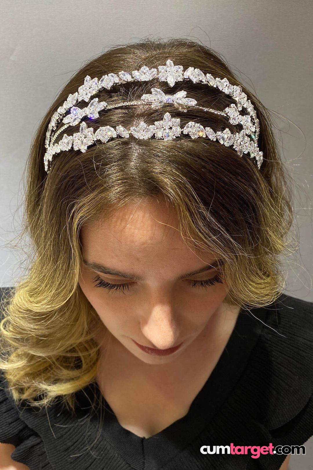 Target Woman Wearing Sparkling Tiara
