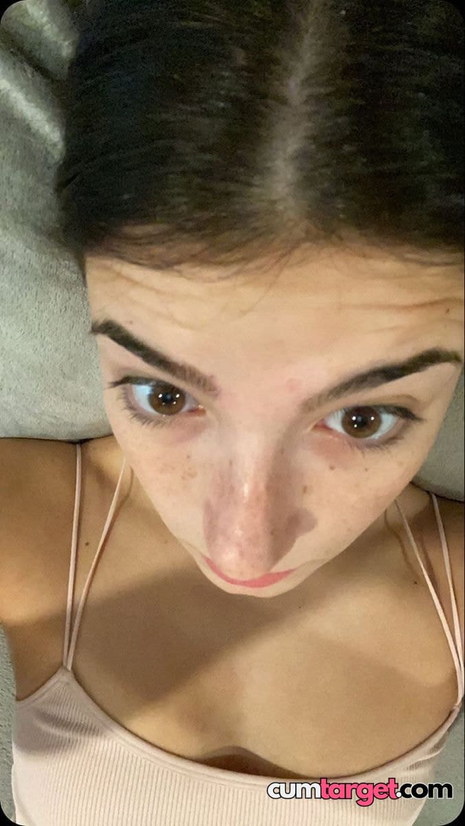 Waiting for Cum Close-up Selfie of Woman