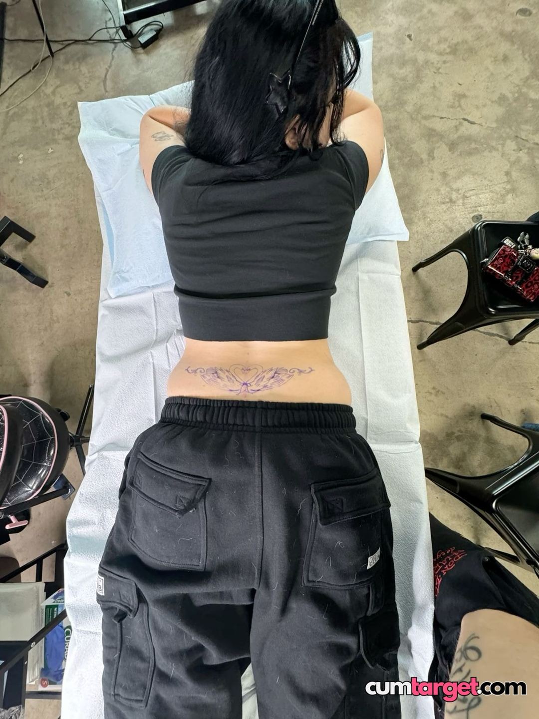Cum Target Woman Lying Face Down