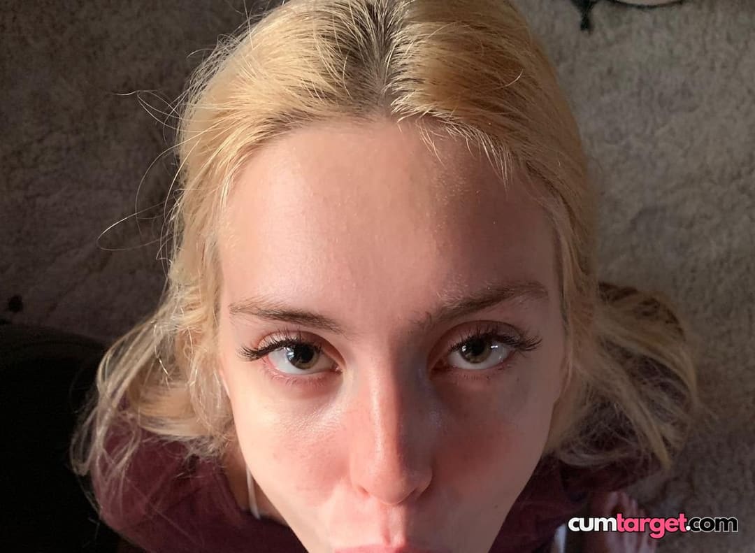 Cum Target Close-up of Woman's Face