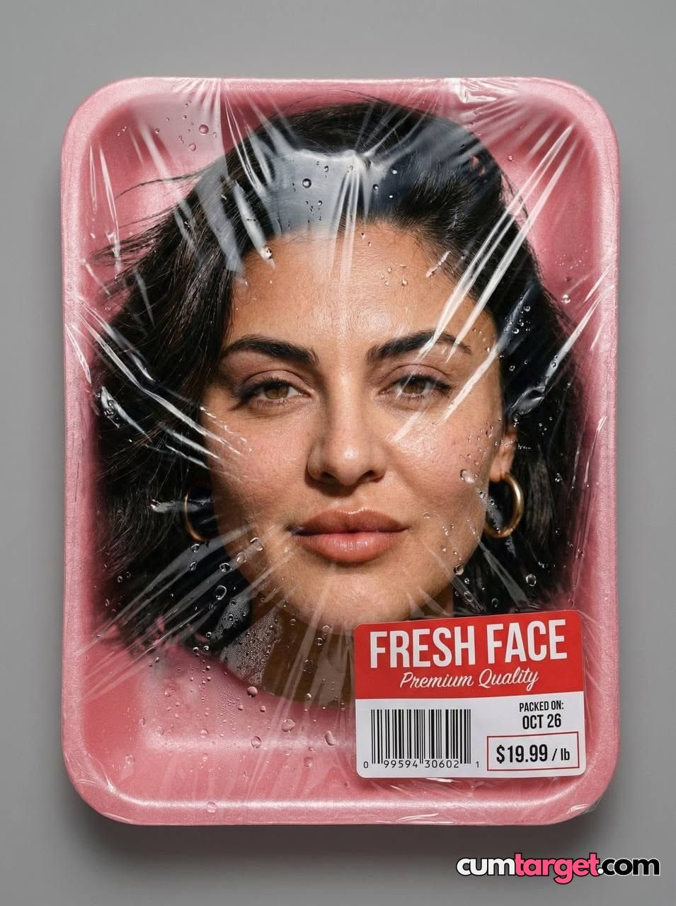 Cum On Face Packaged Like Meat