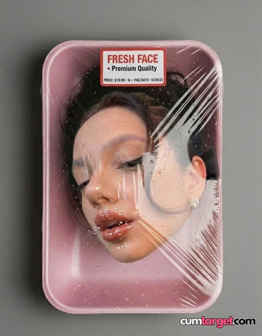 Cum On Face Packaged Like Meat