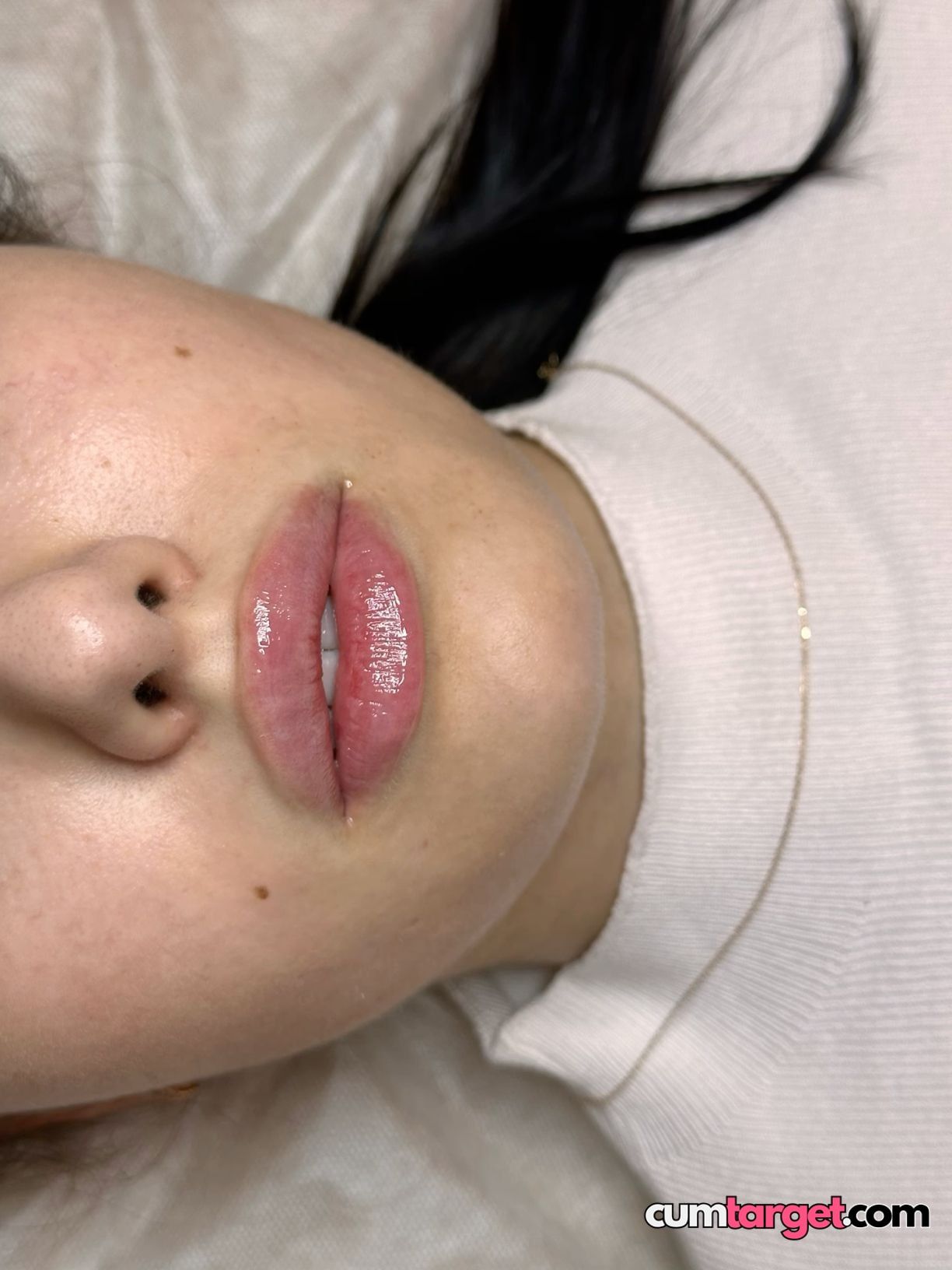 Wait for you Close-up of lips and nose