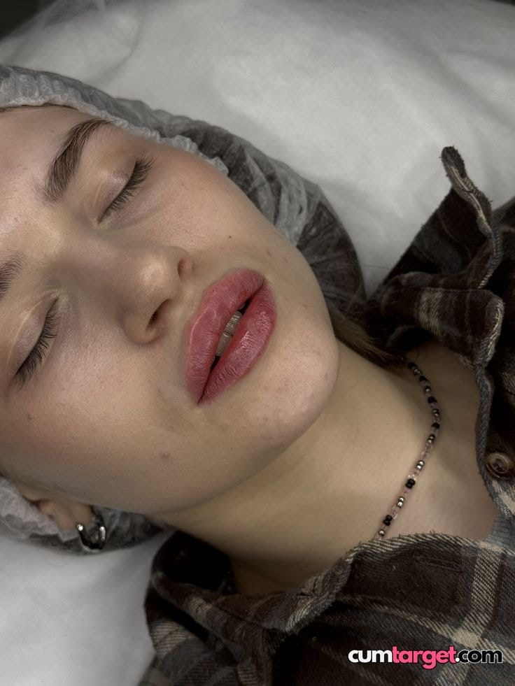 Spray on Relaxed Woman with Closed Eyes