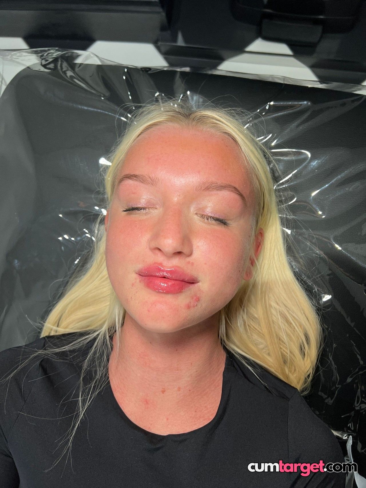 Waiting for Cum Relaxed Blonde Woman Resting