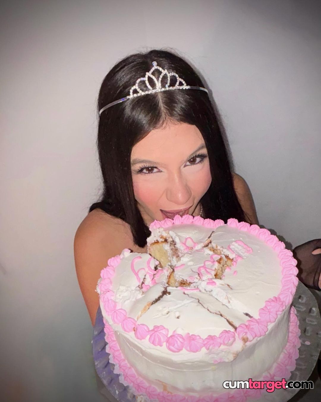 Cum On Woman with Birthday Cake