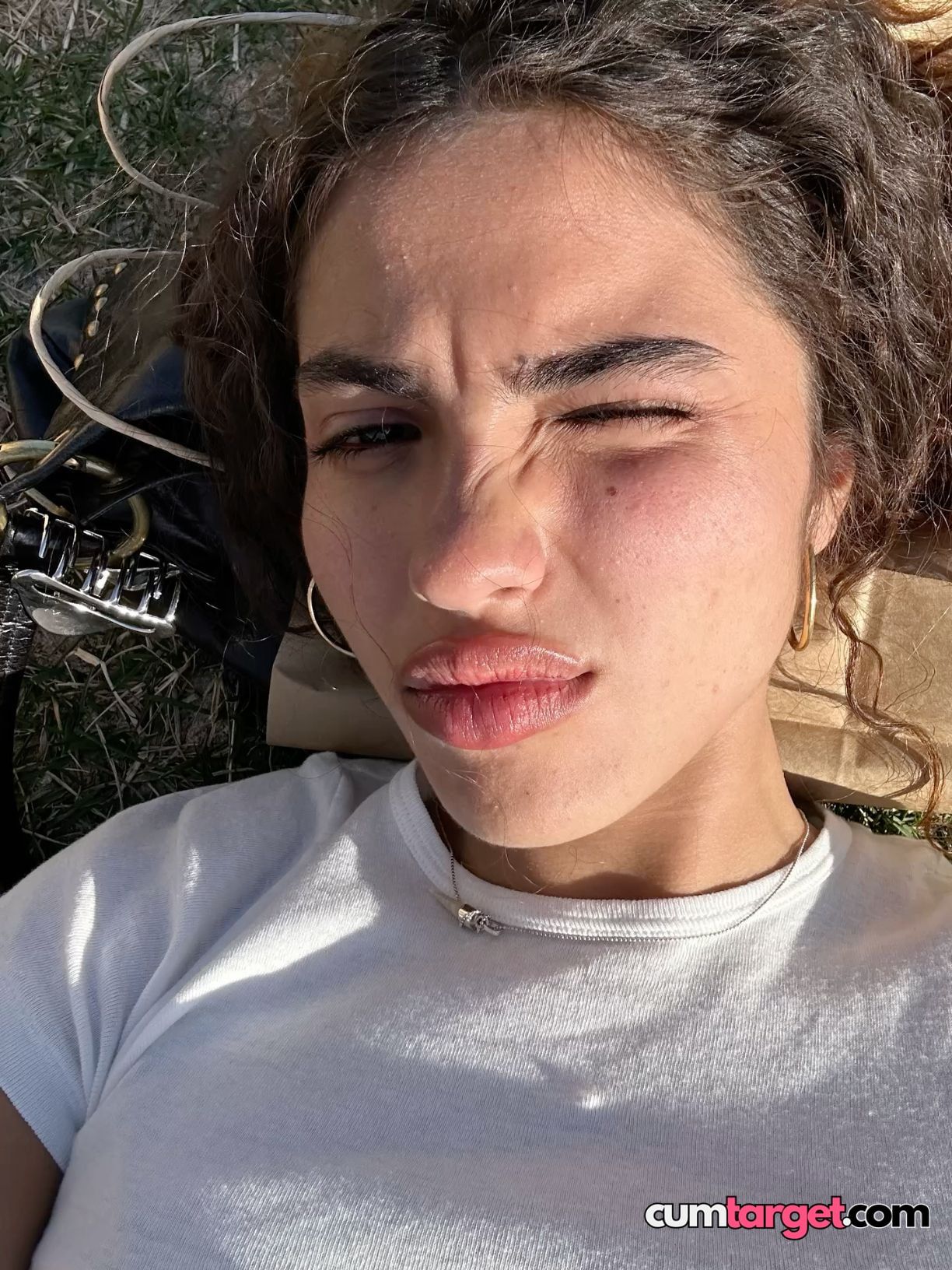 Cum On Sunlit Close-Up Selfie