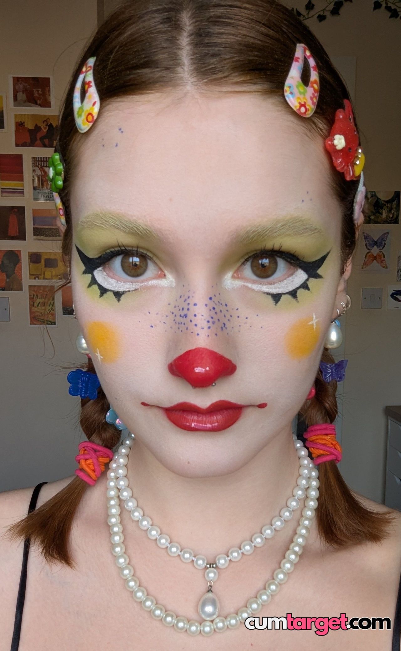 Cum Target Colorful Clown Makeup Close-Up
