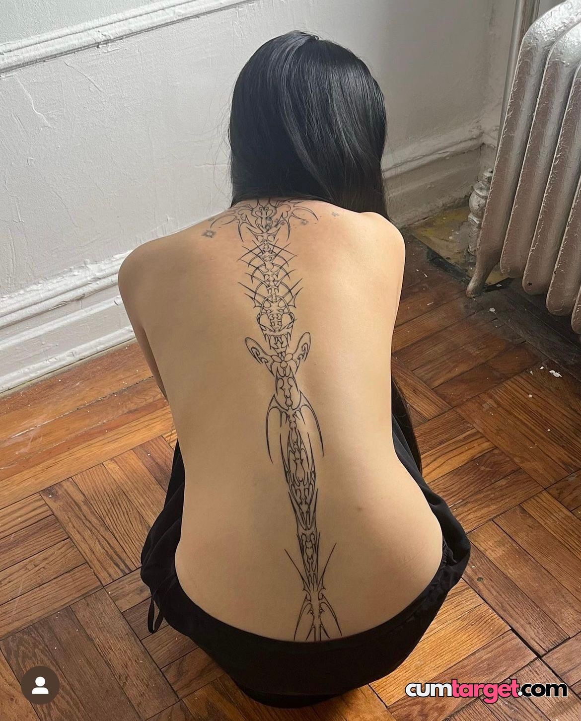 Wait for you Intricate Back Tattoo Display