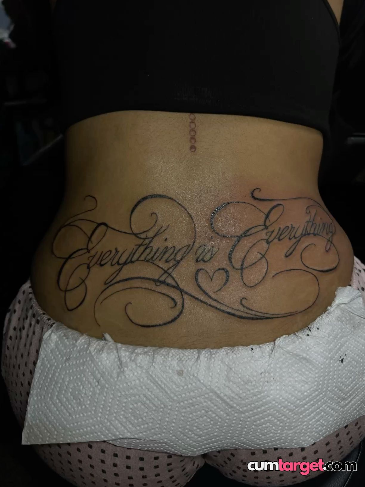 Cum On Lower Back Tattoo Art