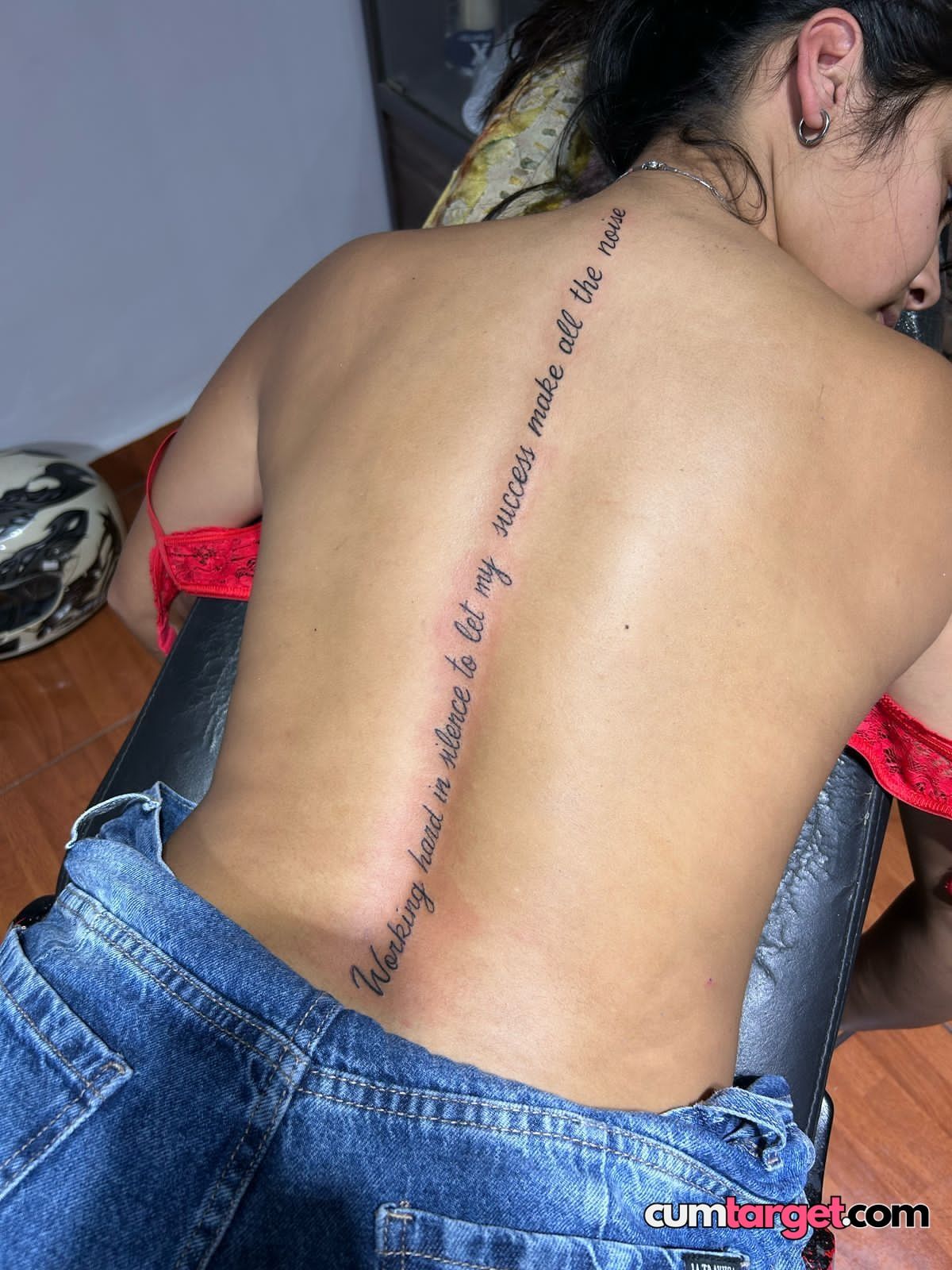 Wait for you Back Tattoo and Casual Wear