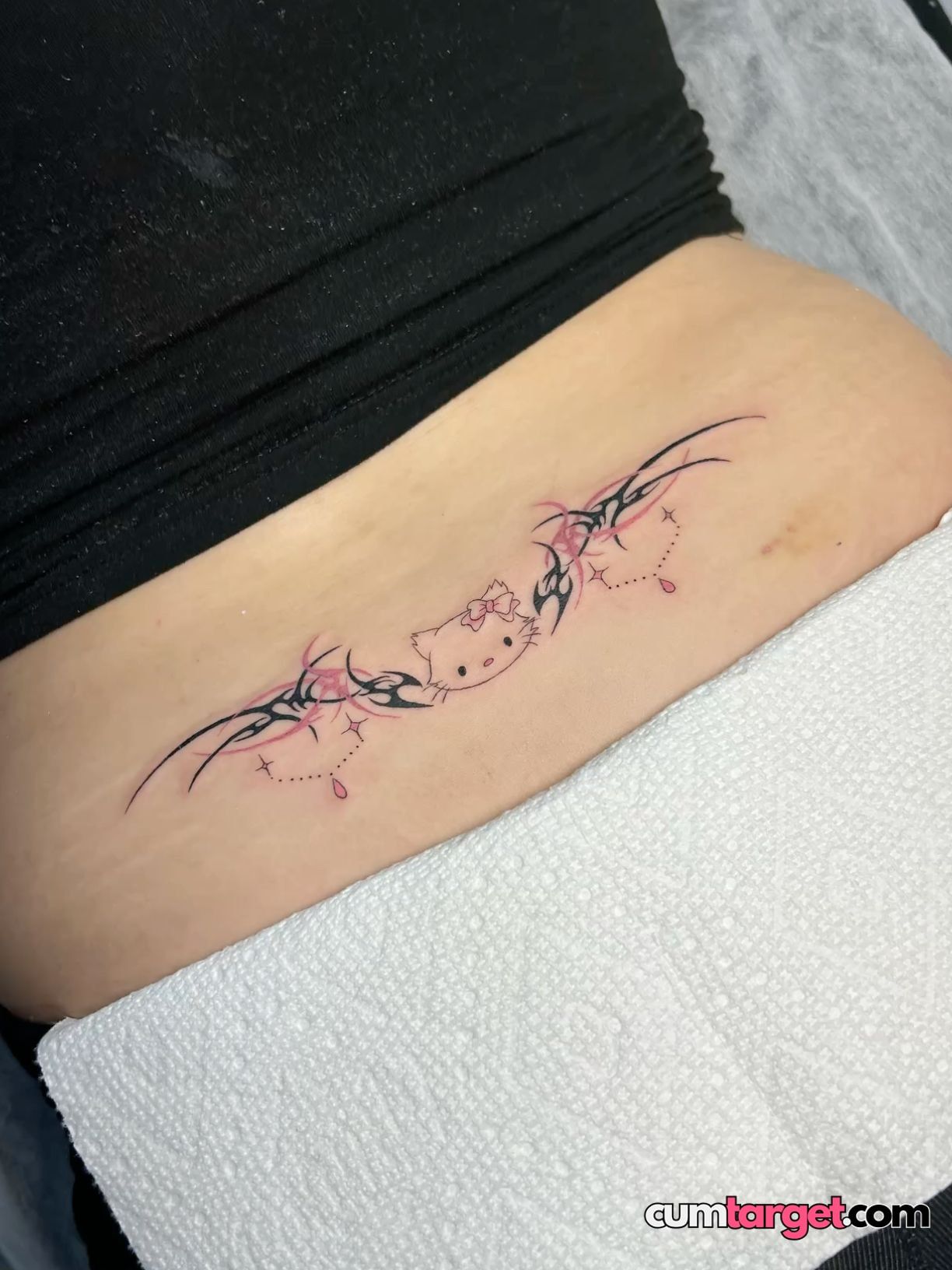 Spray on Cute Tribal Tattoo
