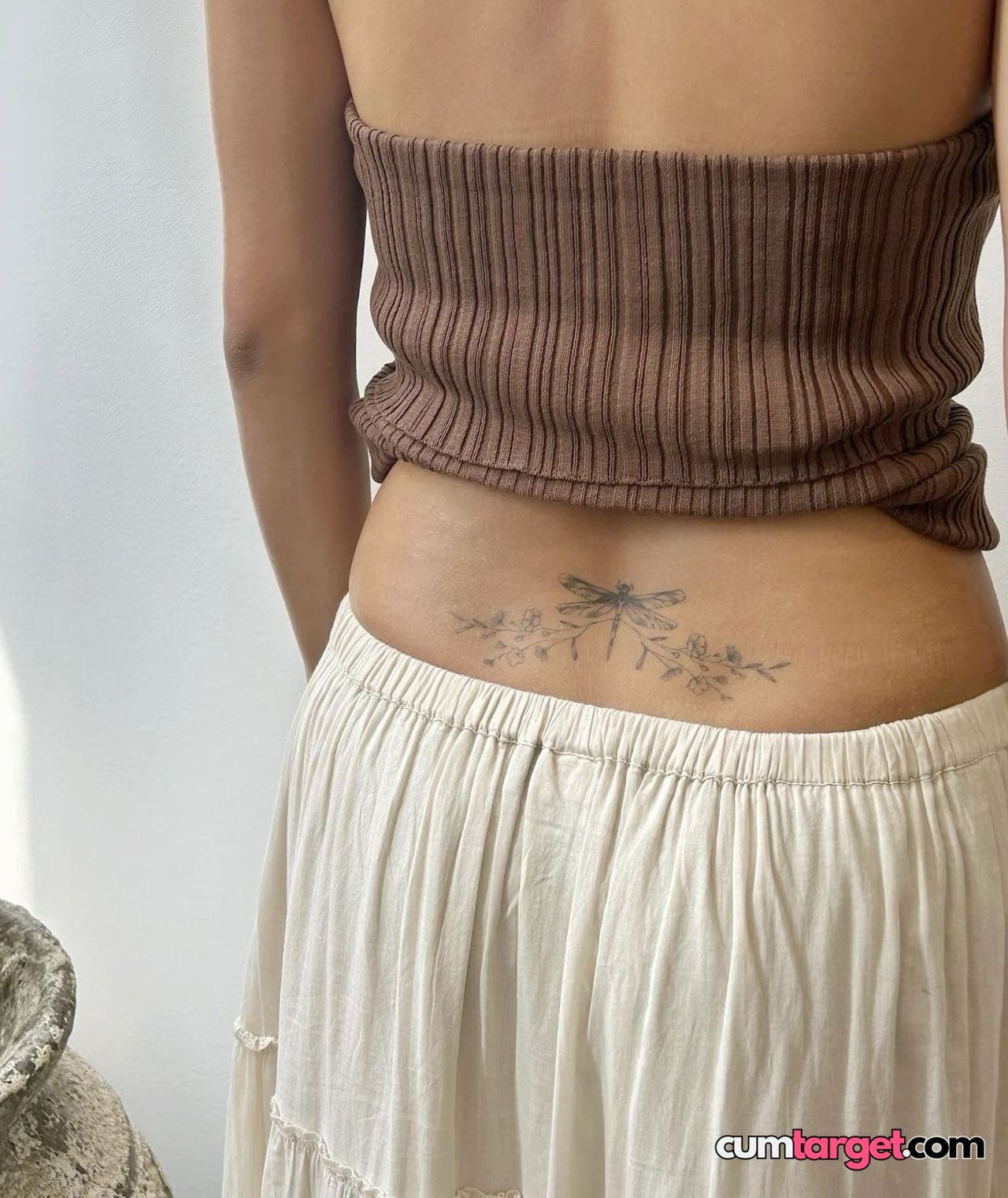 Wait for you Back Tattoo and Casual Outfit