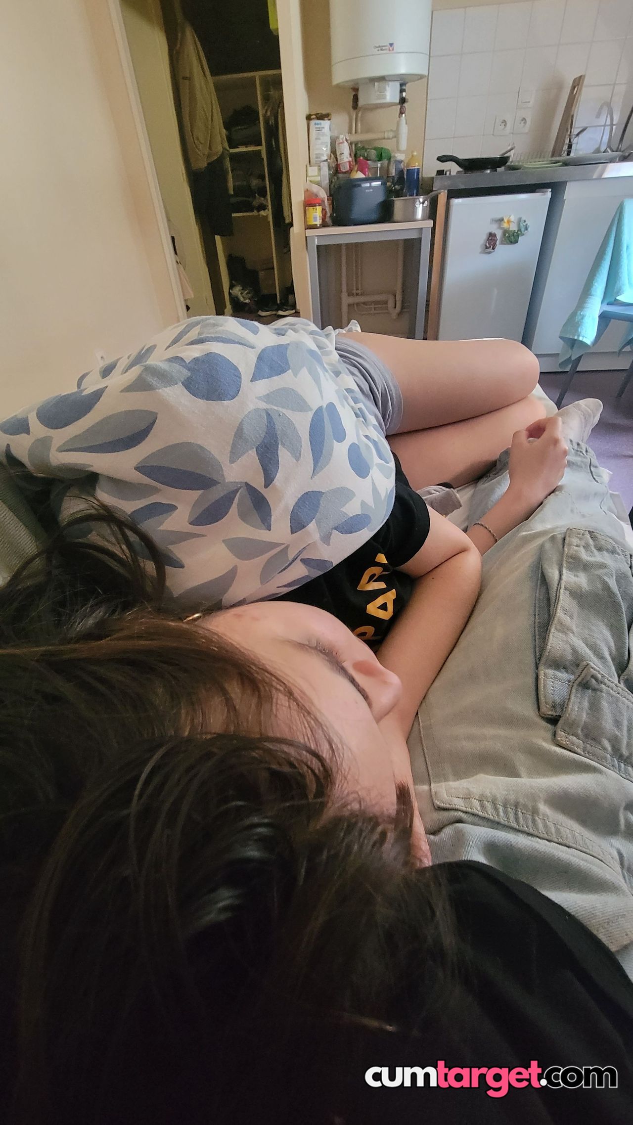 Waiting for Cum Person resting on couch