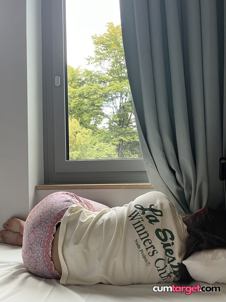 Cum On Woman Resting by Window