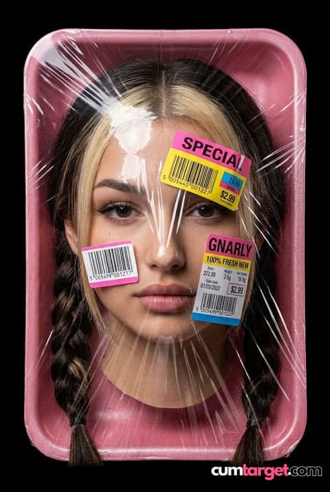 Cum On Face Packaged Like Meat