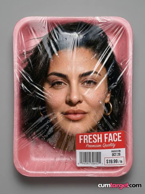Cum On Face Packaged Like Meat
