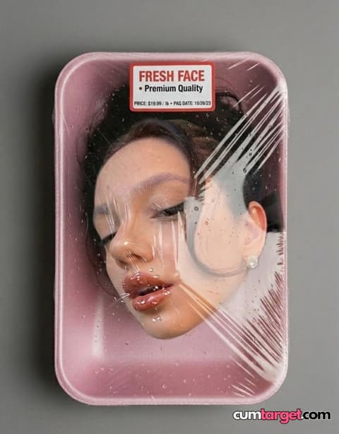 Cum On Face Packaged Like Meat