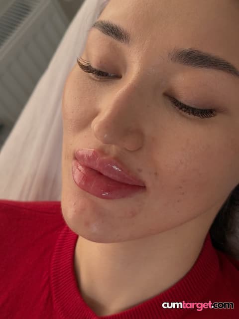 Cum On Close-up of Woman's Face