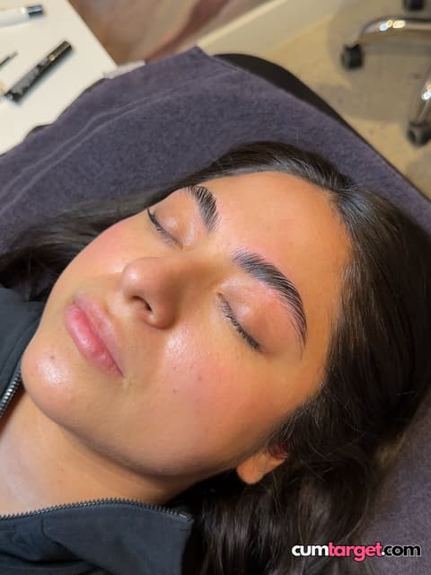 Cum Target Relaxing with Eyes Closed