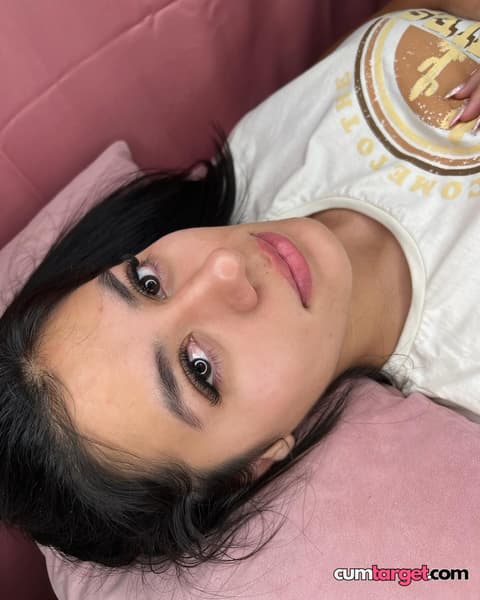Cum Target Relaxed Woman Lying on Couch