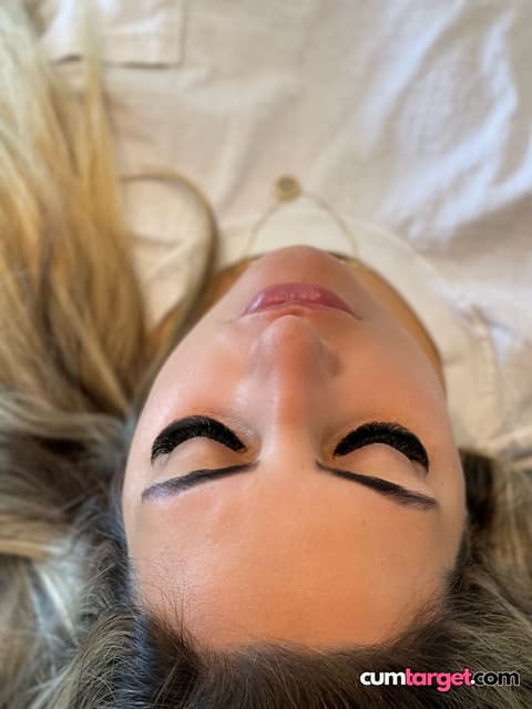 Spray on Woman with Closed Eyes Relaxing