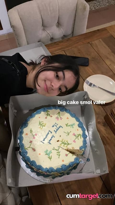Cum Target Girl with Birthday Cake