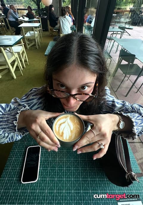 Wait for you Woman Enjoying Coffee