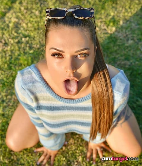 Waiting for Cum Playful Woman Outdoors