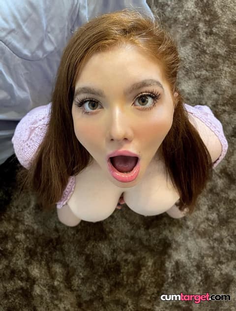 Cum On Surprised Woman Looking Up