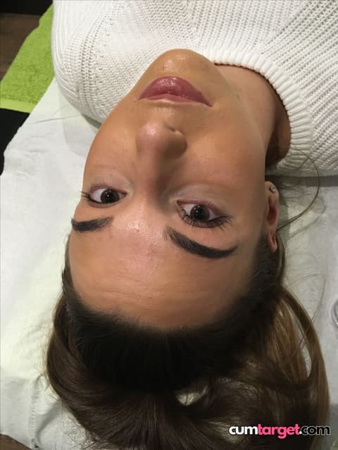 Spray on Woman Lying Down Close-Up