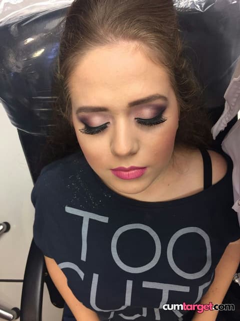 Waiting for Cum Woman with Glamorous Makeup