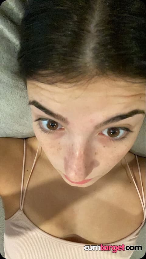 Waiting for Cum Close-up Selfie of Woman