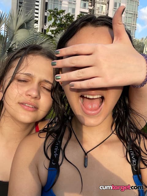 Cum Target Playful Summer Selfie