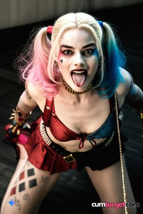 Cum On Playful Harley Quinn Pose