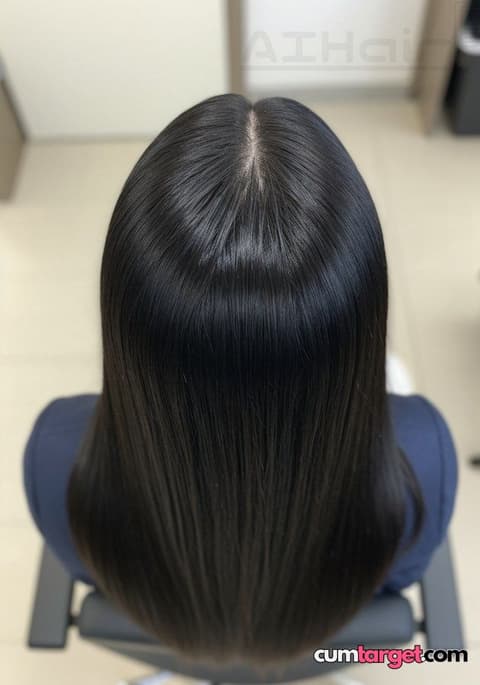 Wait for you Shiny Black Hair from Above