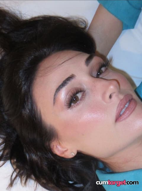 Cum On Close-up of Woman's Face