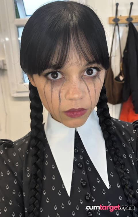 Waiting for Cum Gothic Girl with Smudged Makeup