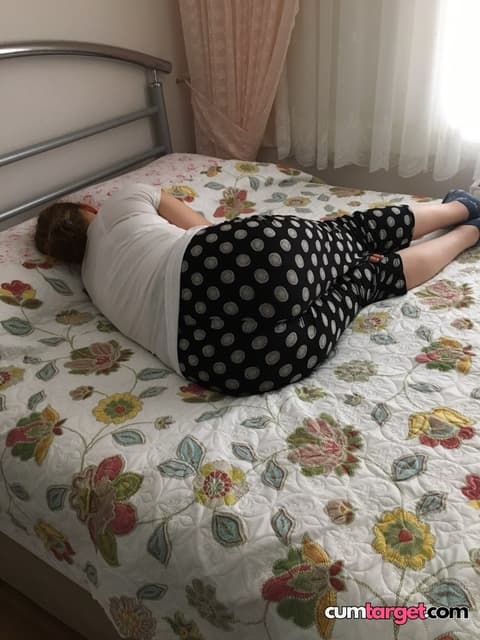 Waiting for Cum Person Resting on Bed