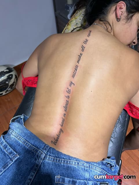 Wait for you Back Tattoo and Casual Wear