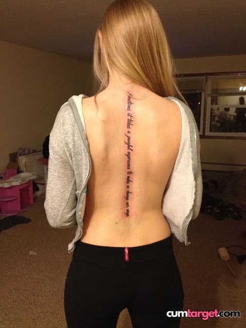 Waiting for Cum Back Tattoo Reveal