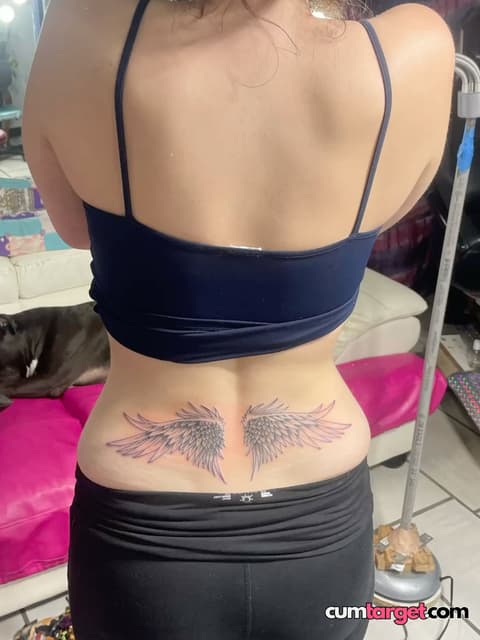 Spray on Back Tattoo and Casual Wear