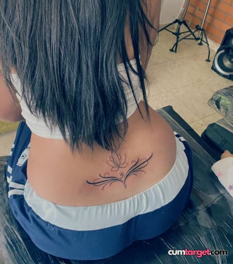 Cum On Lower Back Tattoo Reveal