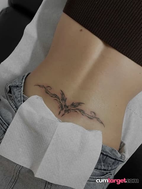 Spray on Lower Back Tattoo Reveal