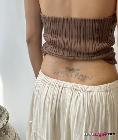 Wait for you Back Tattoo and Casual Outfit