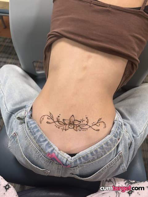 Target Floral Lower Back Tattoo